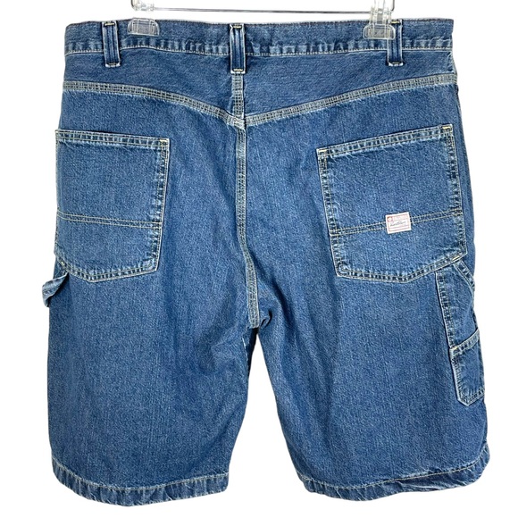Levi Strauss Signature 100% Cotton Denim Carpenter Cargo Shorts in Size W40 - Picture 2 of 12